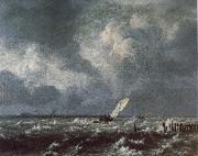 Jacob van Ruisdael View of Het Lj on a Stormy Day oil
